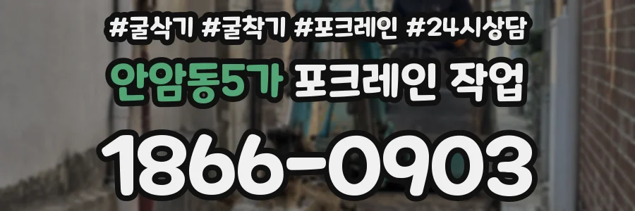 안암동5가 포크레인 작업