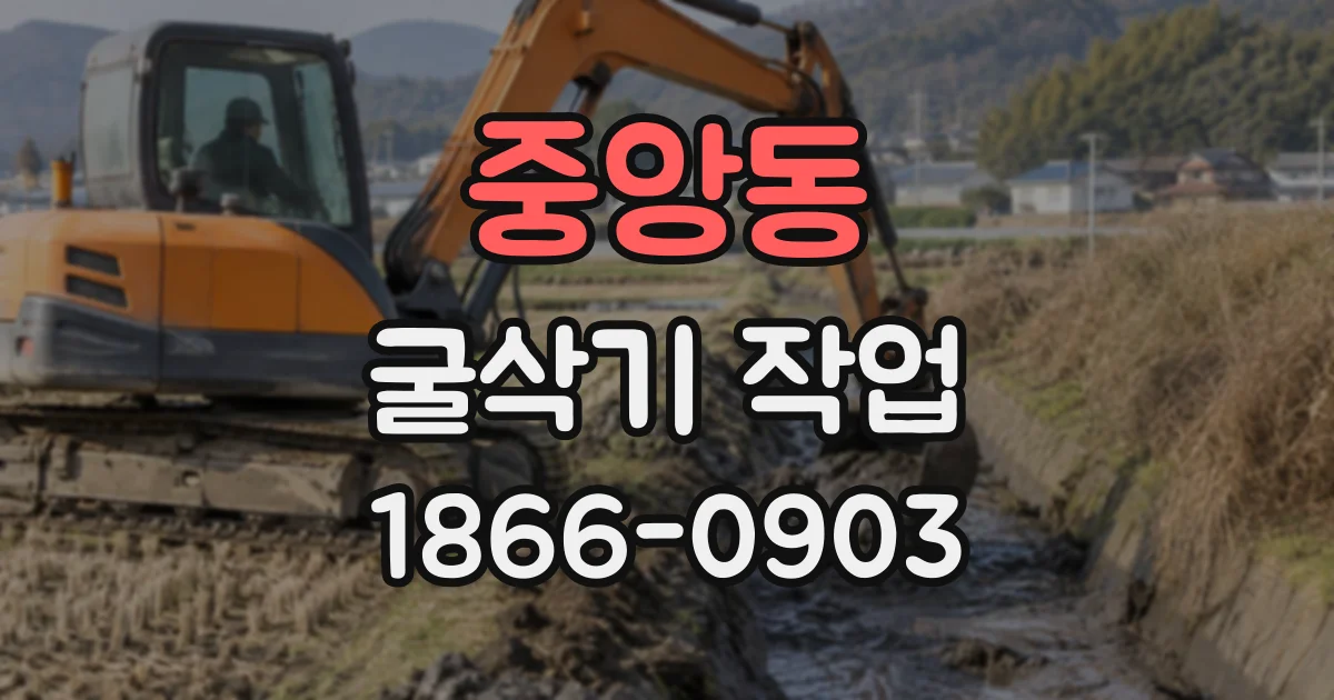 중앙동 굴삭기작업