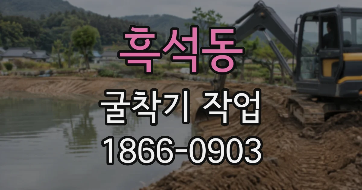 흑석동 굴착기작업