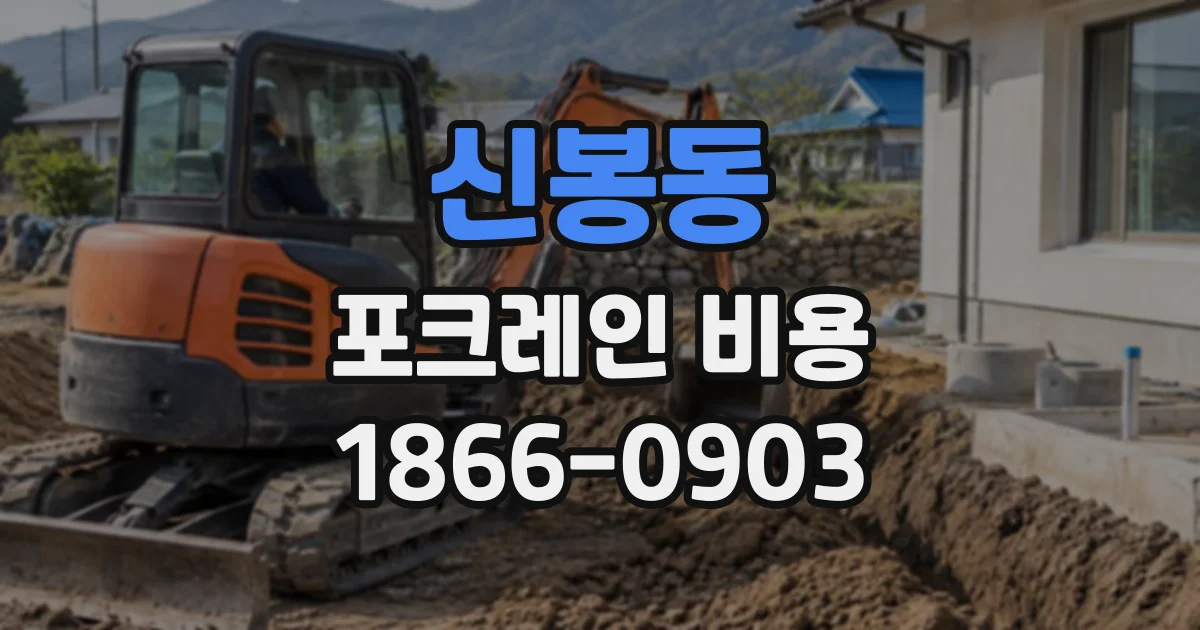 신봉동 포크레인비용