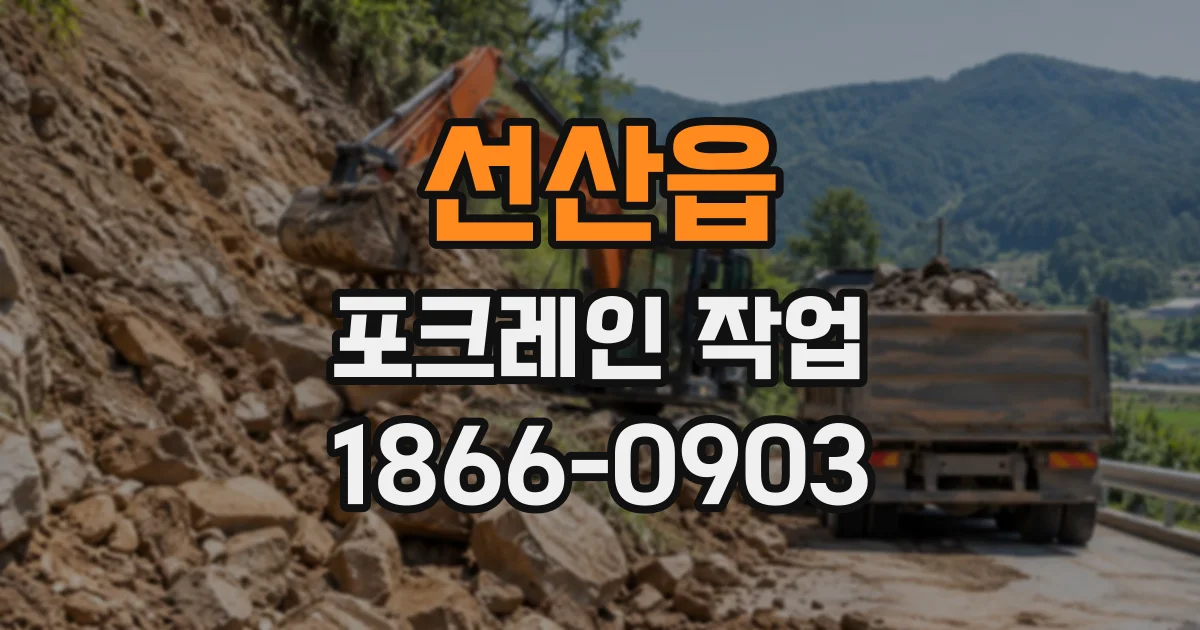 선산읍 포크레인작업