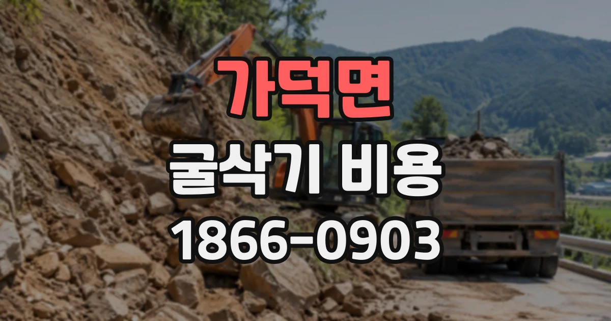 가덕면 굴삭기비용