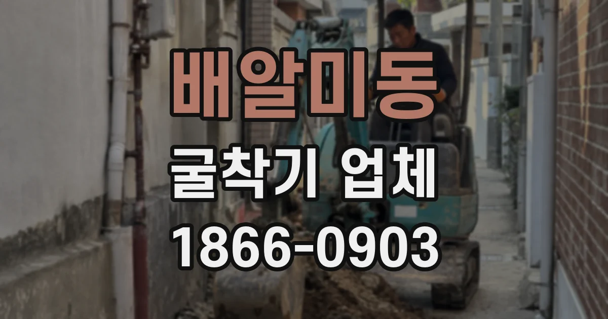 배알미동 굴착기 업체