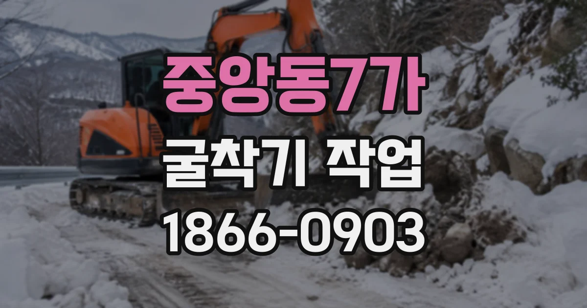 중앙동7가 굴착기작업