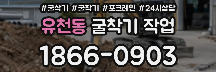 유천동 굴착기 작업