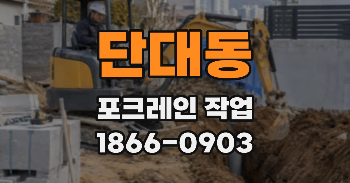 단대동 포크레인 작업