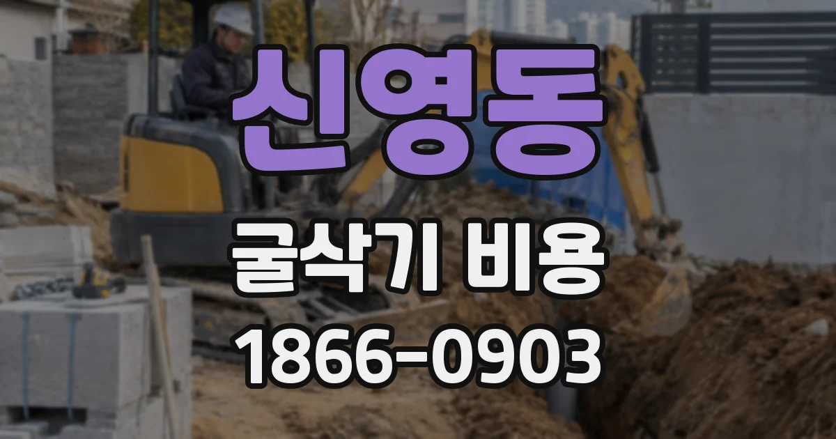 신영동 굴삭기 비용