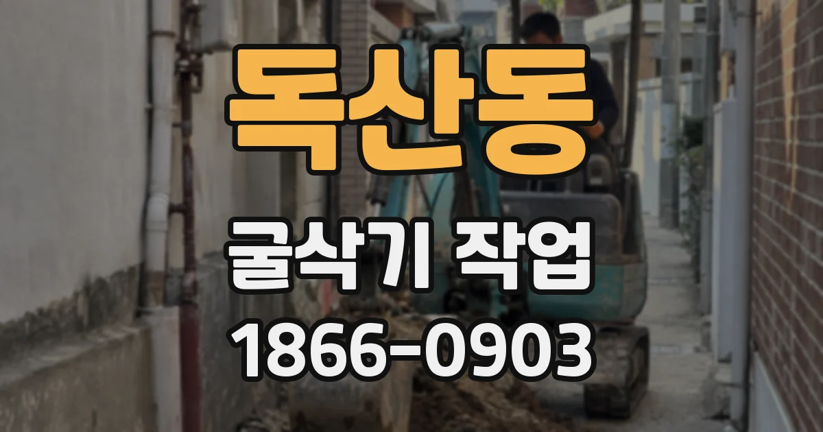 독산동 굴삭기 작업
