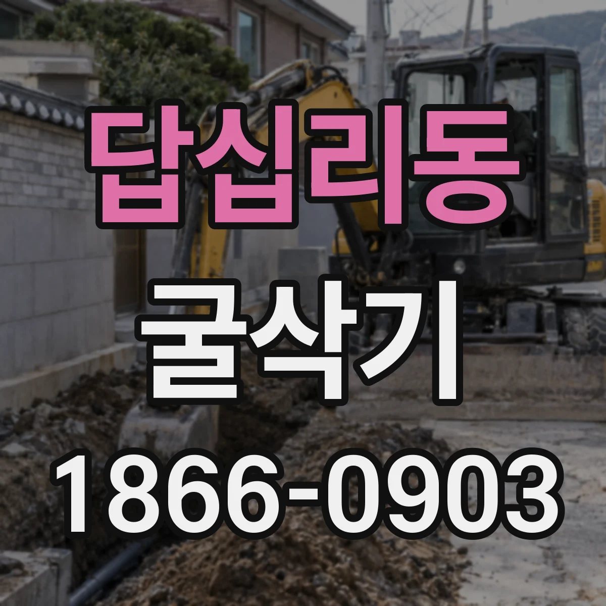 답십리동 굴삭기