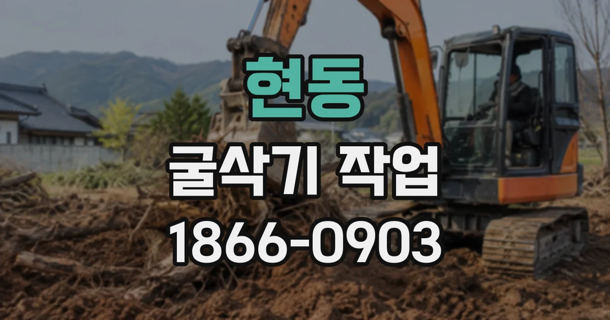 현동 굴삭기작업
