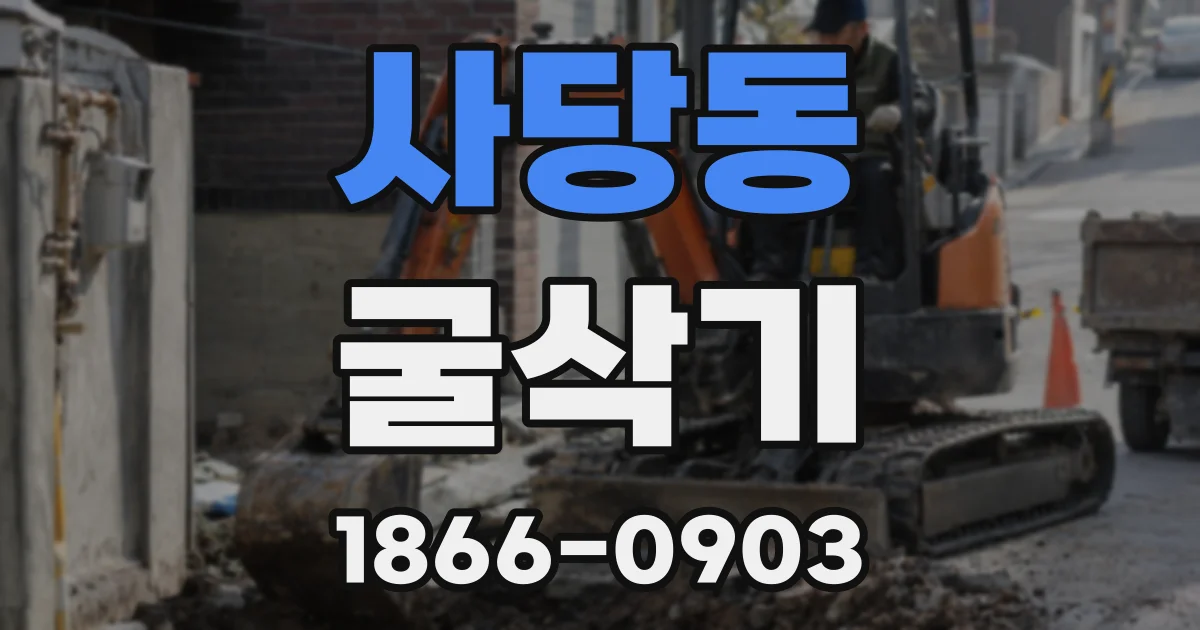 사당동 굴삭기