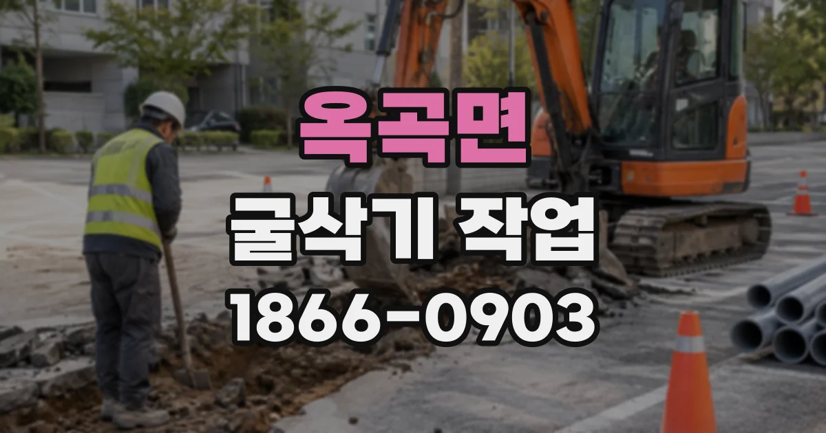 옥곡면 굴삭기작업