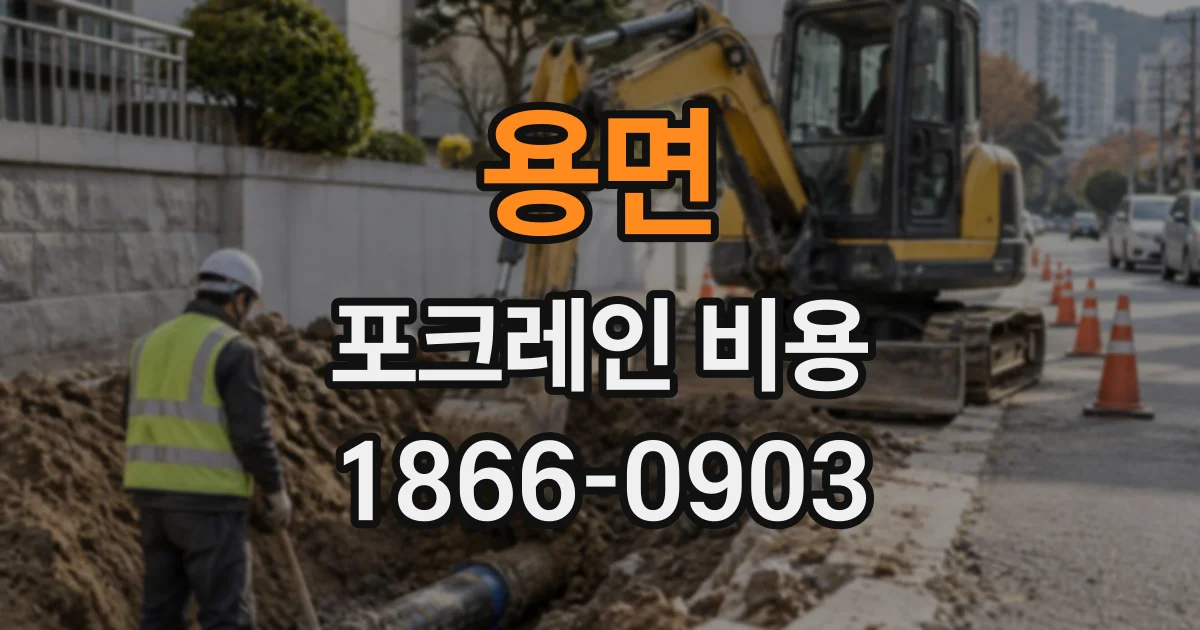용면 포크레인비용