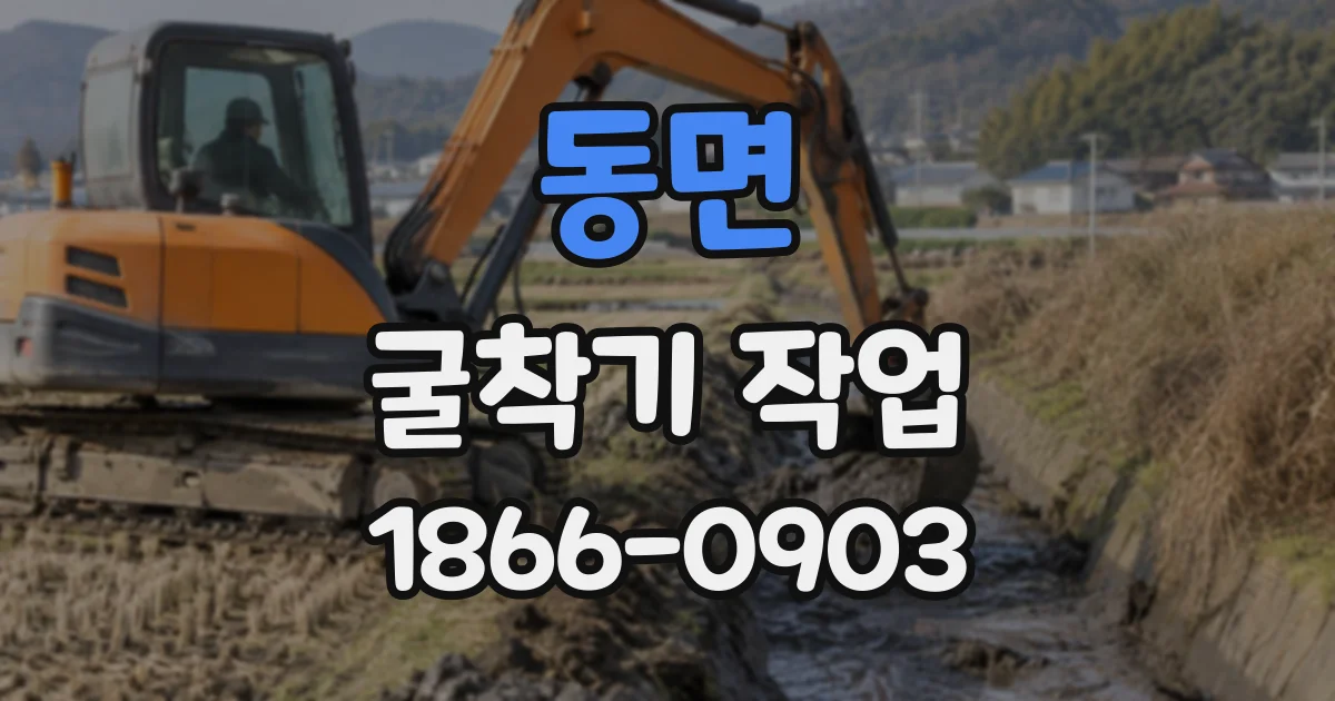 동면 굴착기작업