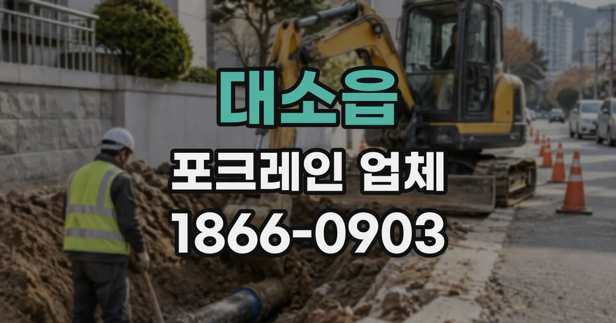 대소읍 포크레인업체