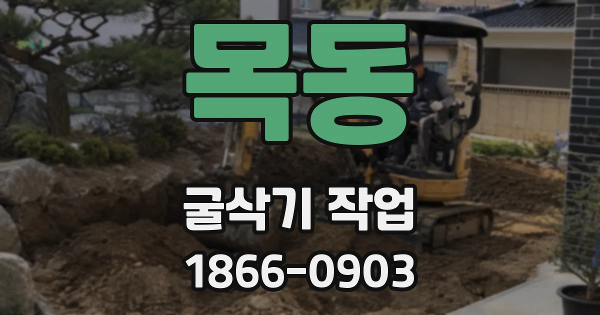 목동 굴삭기 작업