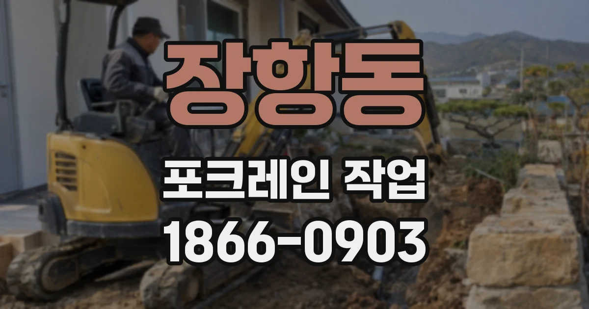 장항동 포크레인 작업