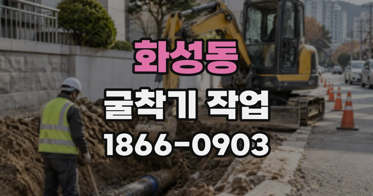 화성동 굴착기작업