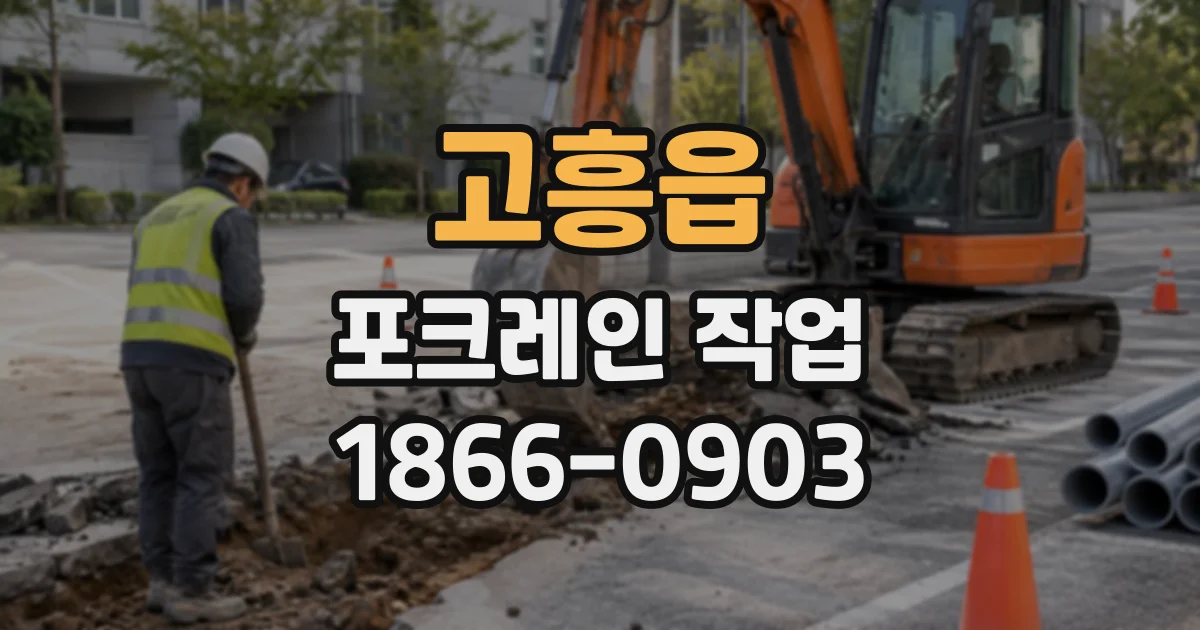 고흥읍 포크레인작업