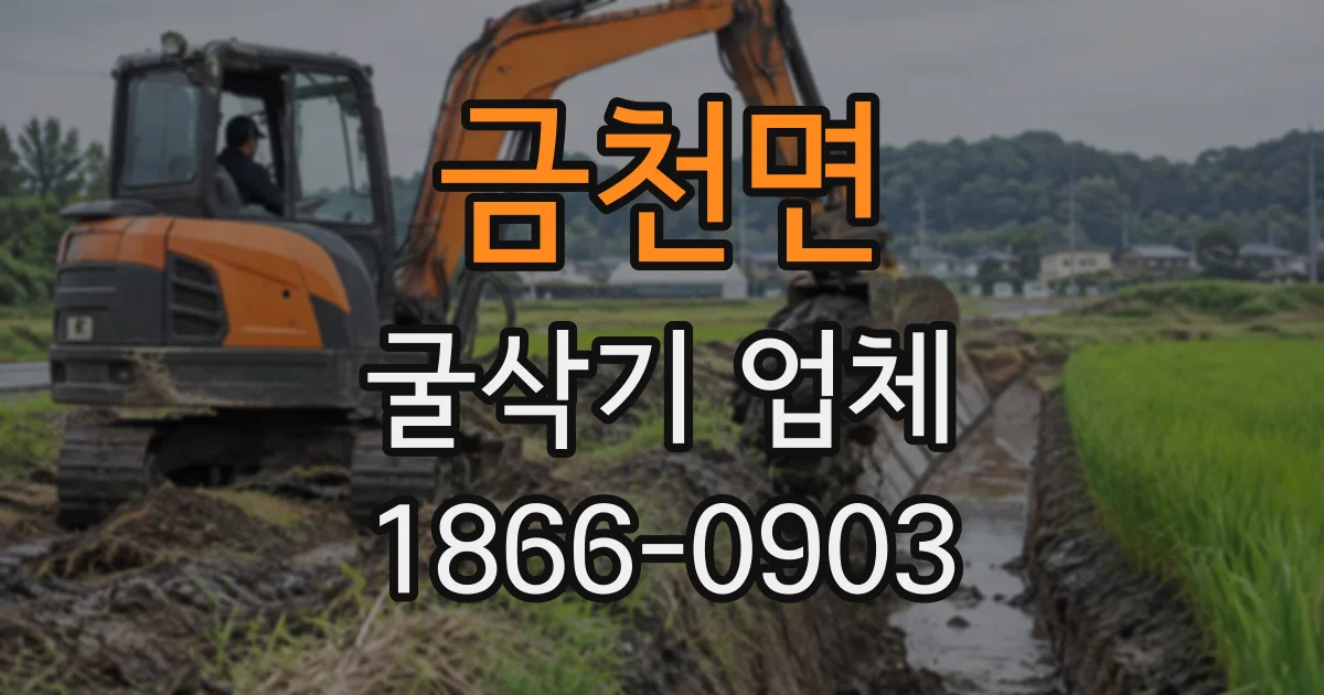 금천면 굴삭기업체