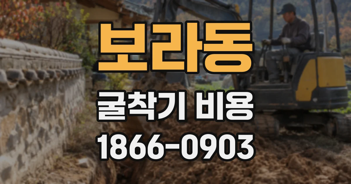 보라동 굴착기 비용