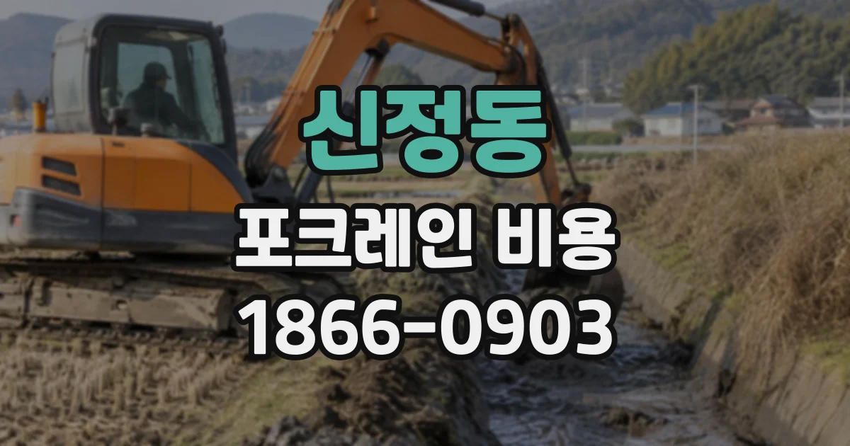 신정동 포크레인비용