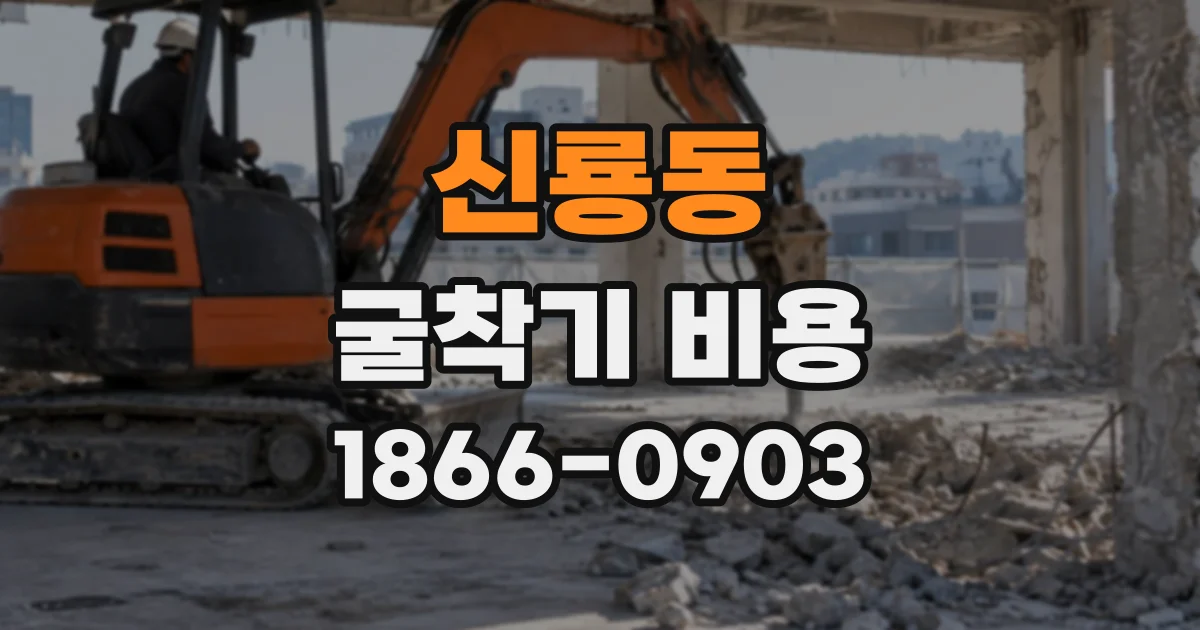 신룡동 굴착기비용