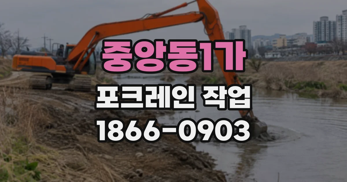 중앙동1가 포크레인작업