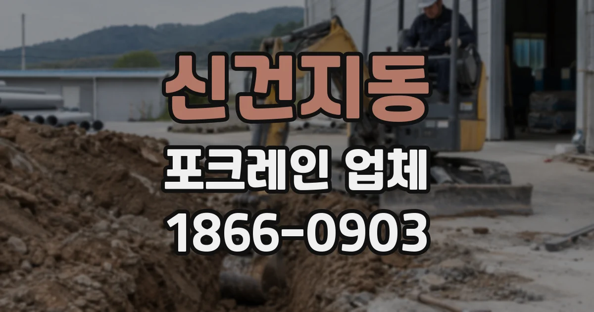 신건지동 포크레인 업체
