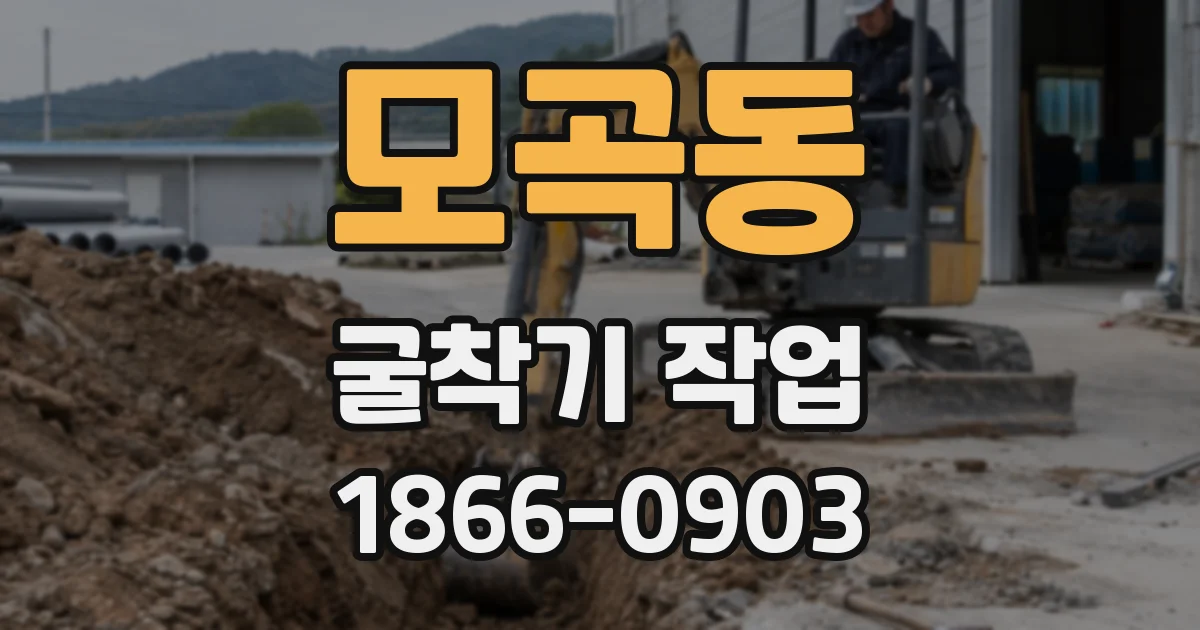 모곡동 굴착기 작업