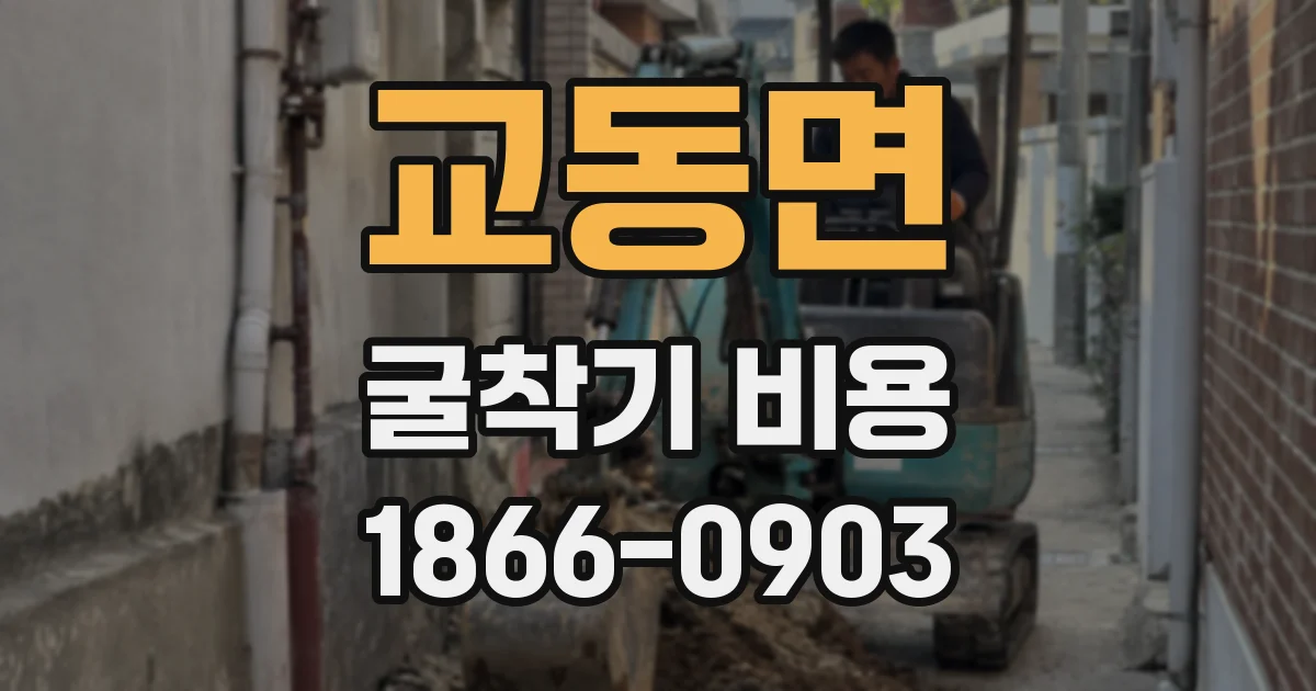교동면 굴착기 비용