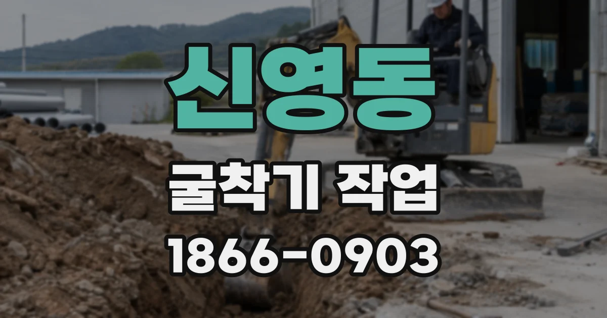신영동 굴착기 작업