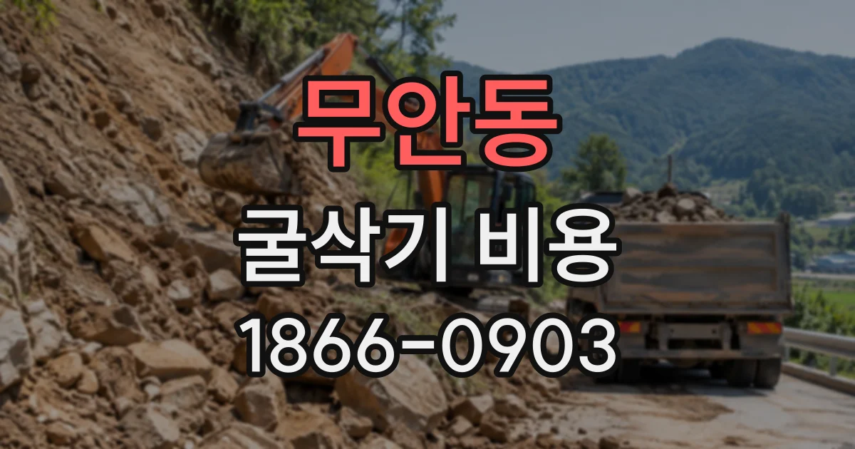무안동 굴삭기비용
