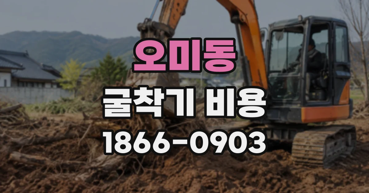 오미동 굴착기비용