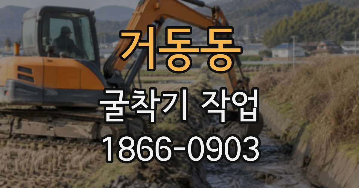 거동동 굴착기작업