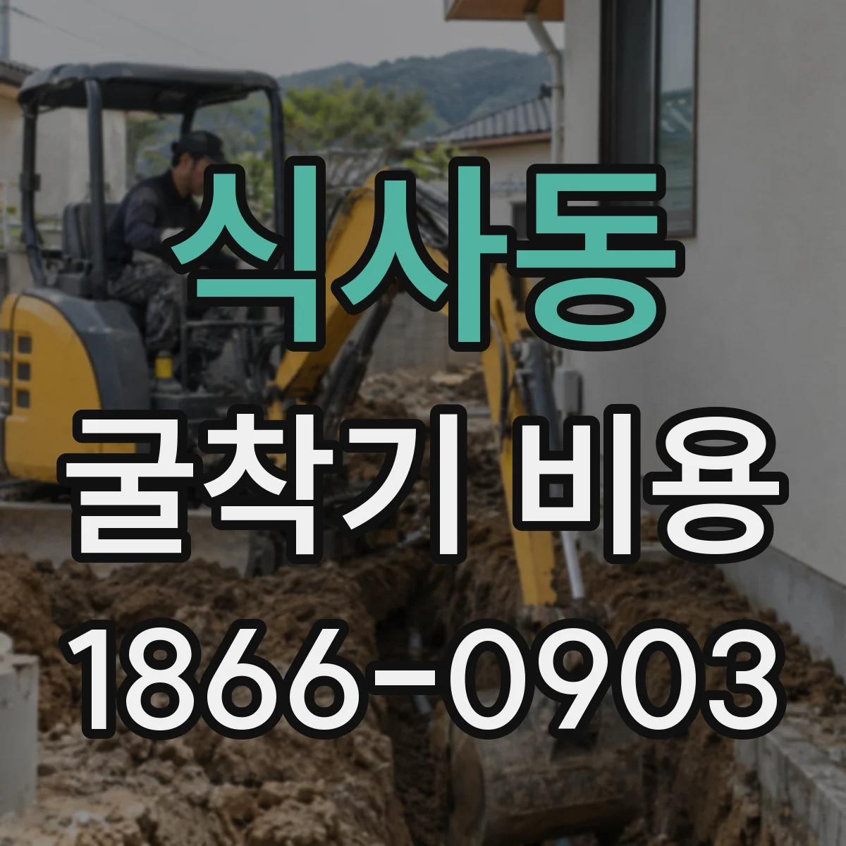 식사동 굴착기 비용