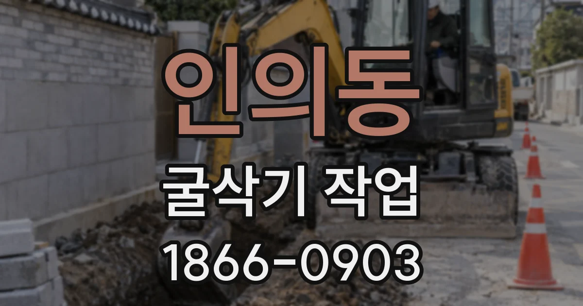 인의동 굴삭기 작업