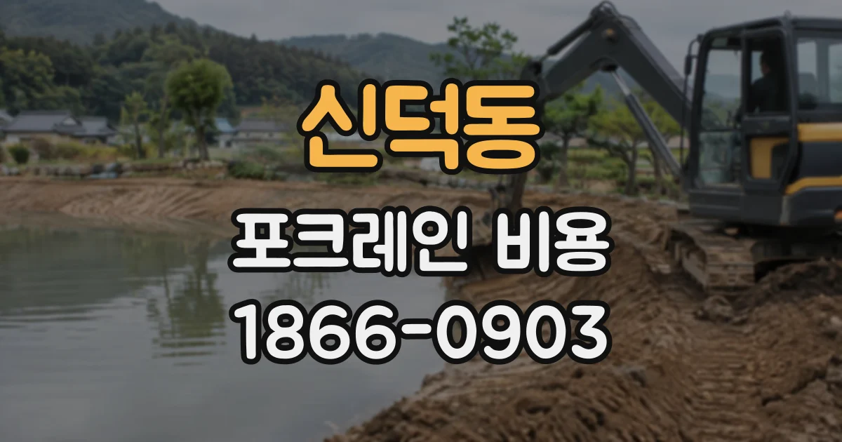 신덕동 포크레인비용