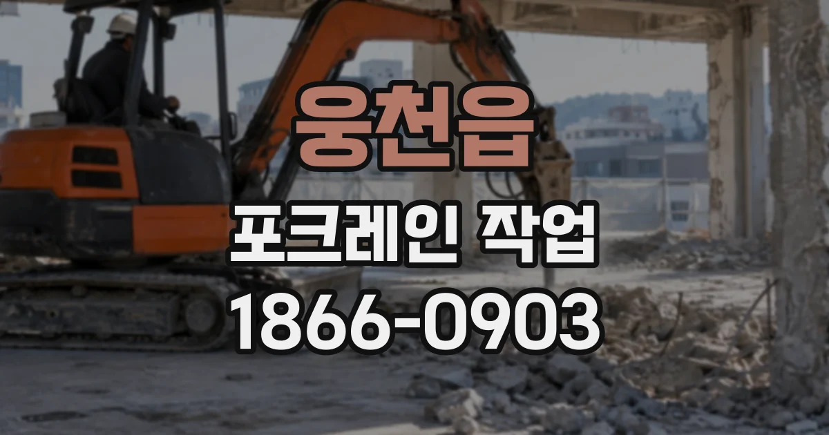 웅천읍 포크레인작업