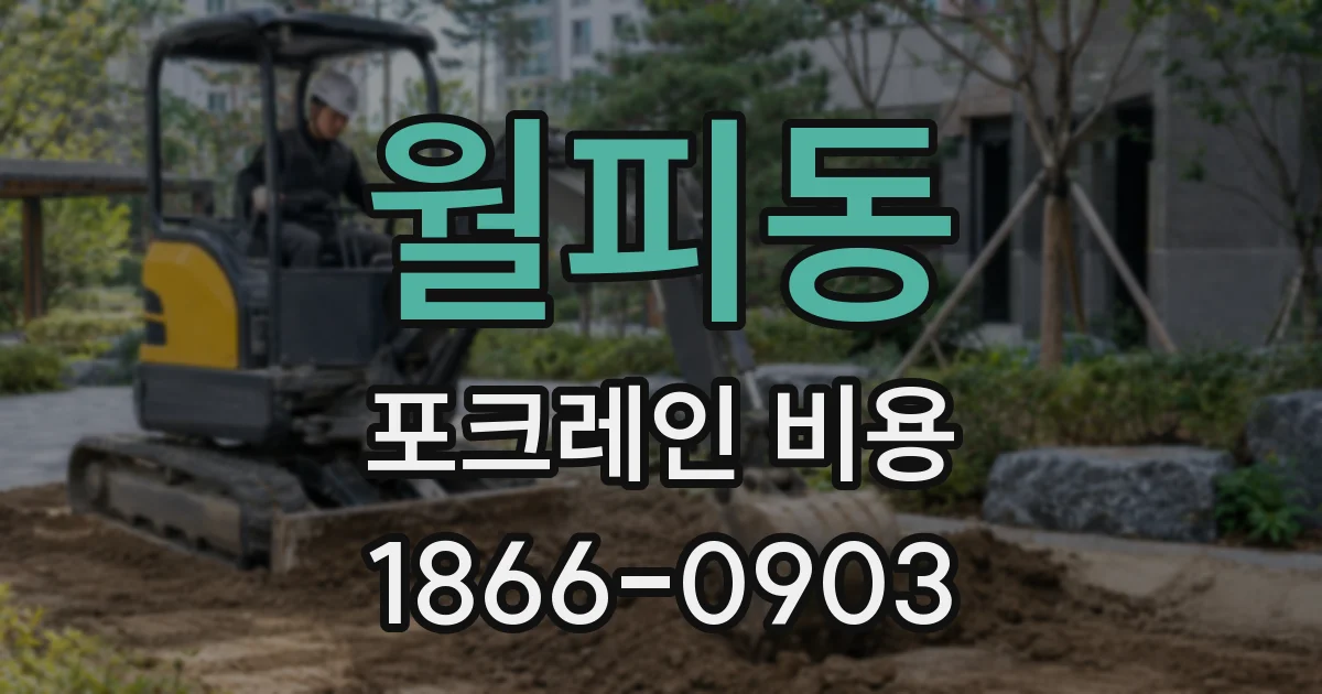 월피동 포크레인 비용