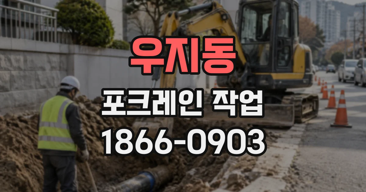 우지동 포크레인작업