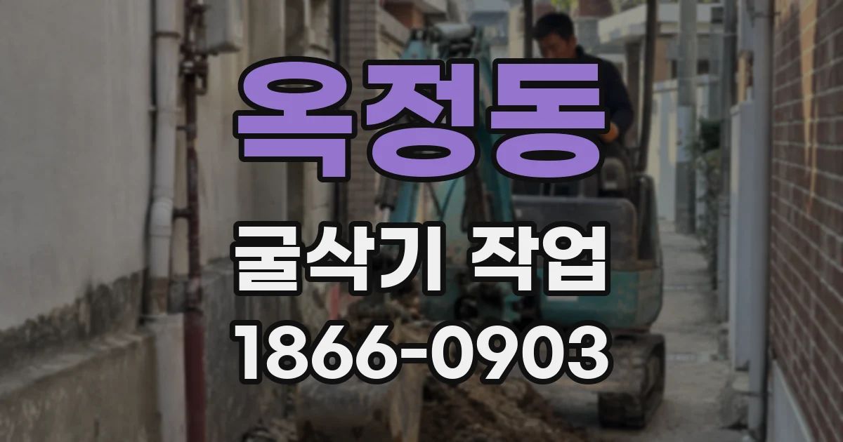 옥정동 굴삭기 작업