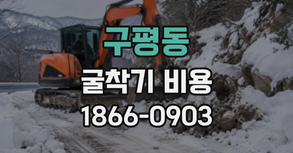 구평동 굴착기비용