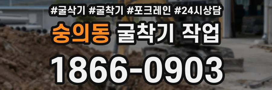 숭의동 굴착기 작업