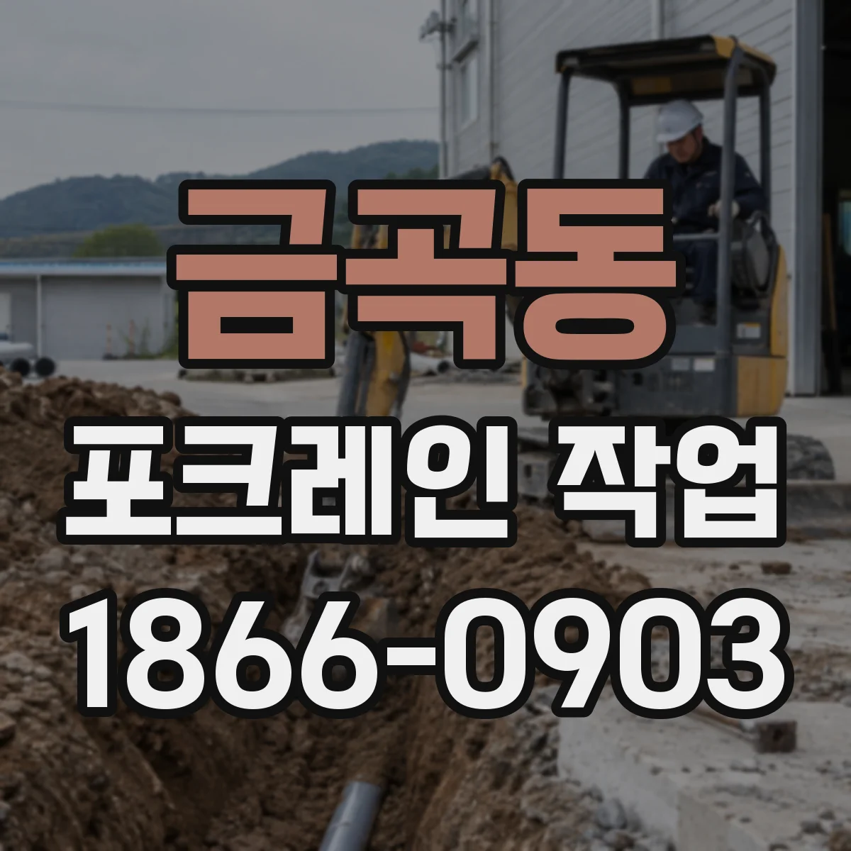 금곡동 포크레인 작업