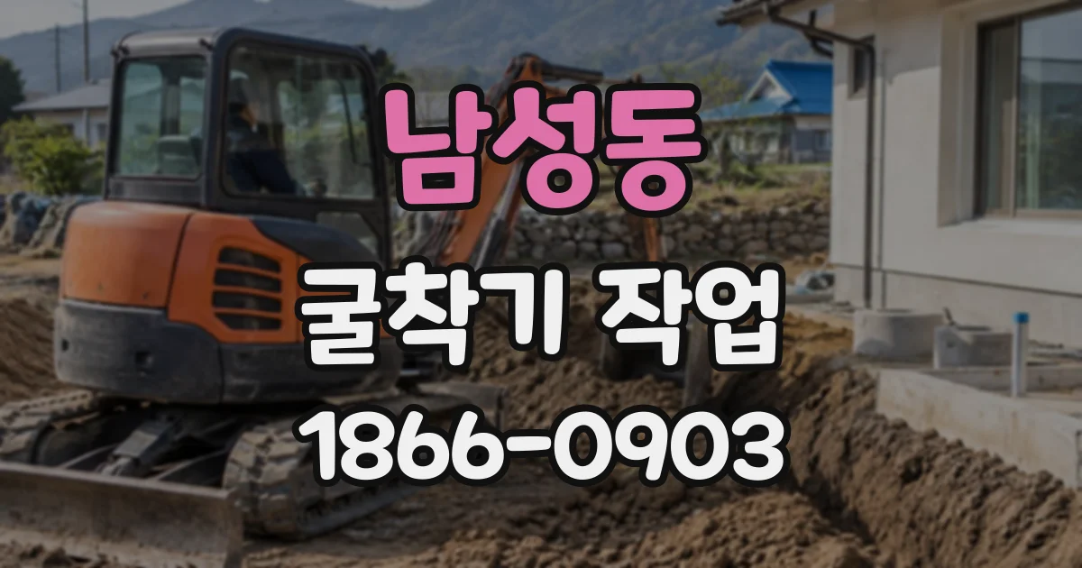 남성동 굴착기작업