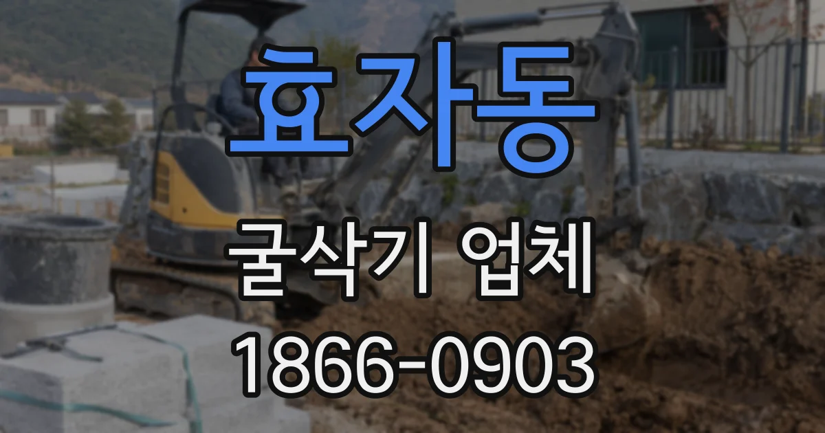 효자동 굴삭기 업체