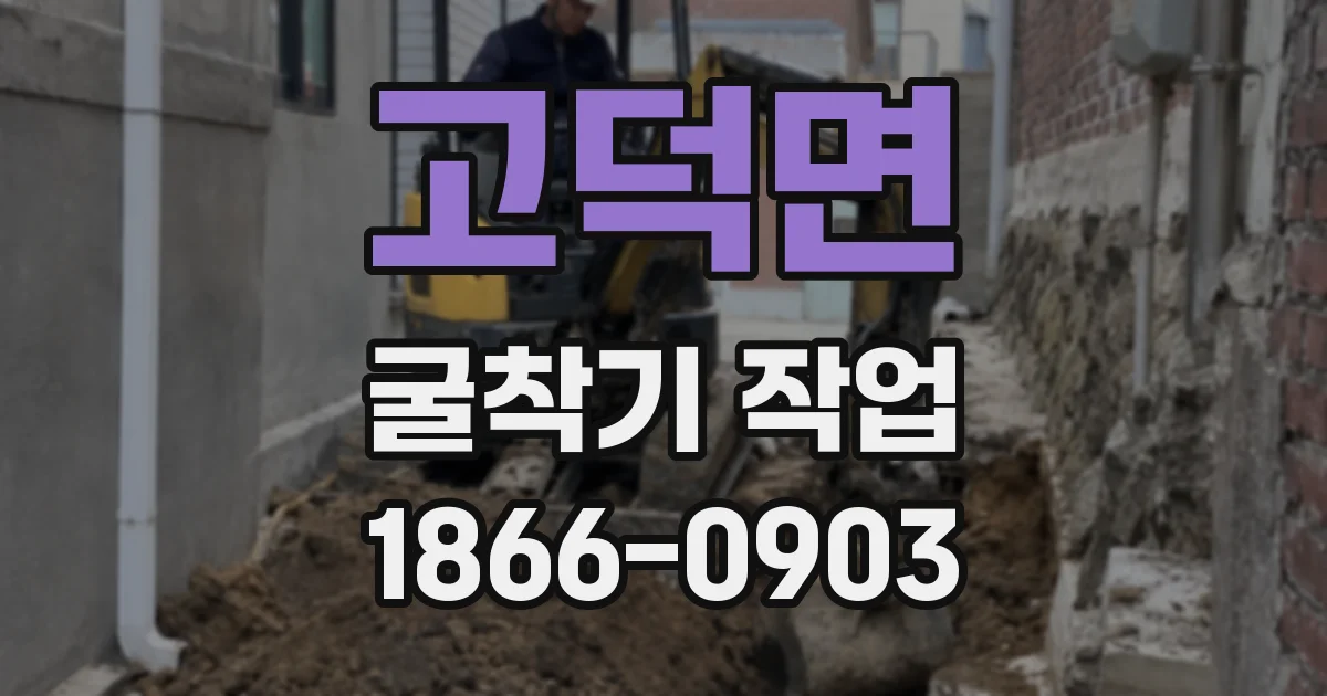고덕면 굴착기 작업