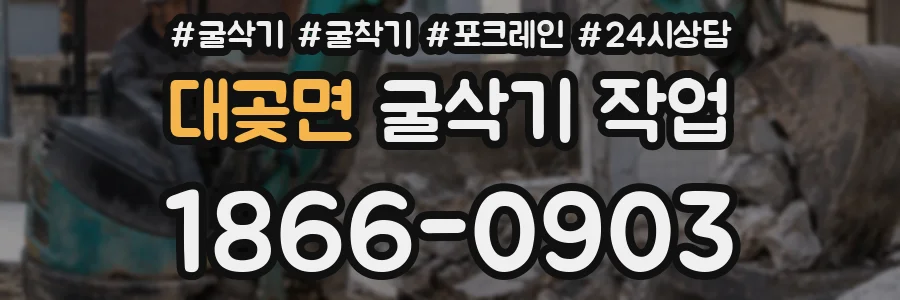 대곶면 굴삭기 작업