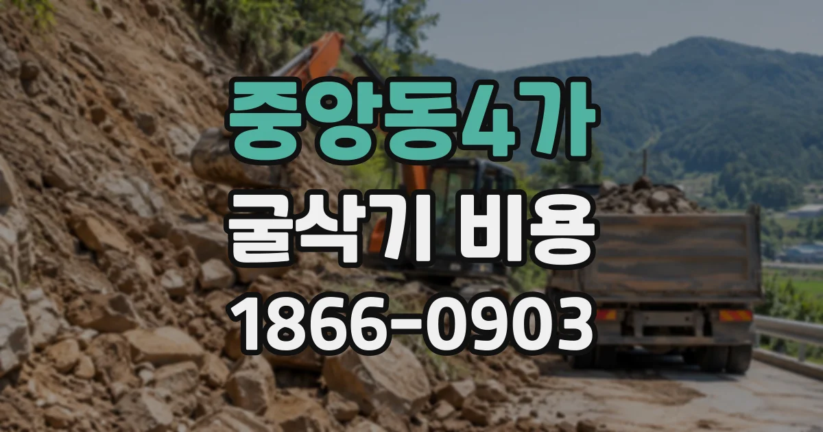 중앙동4가 굴삭기비용